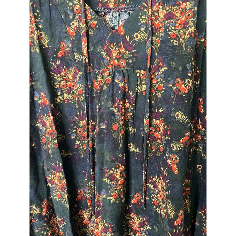 Natural Life Floral Rowan Blouse Size XL Boho Casual Flowy - Picture 4 of 5